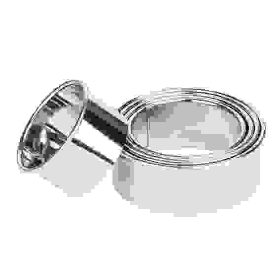 Набор форм для печенья/салатов/десертов 5пр, 5,2-6-6,8-7,6-8,5х3см, нерж.сталь SATOSHI