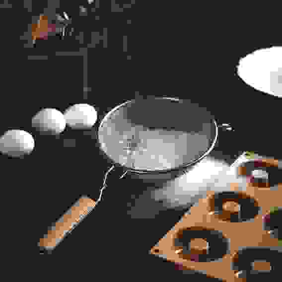 Ретро Сито с ободом и ручкой 21см, двойная сеть, нерж.сталь VETTA