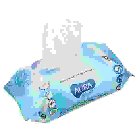 Туалетная бумага влажная AURA Ultra Comfort без крышки, 120шт