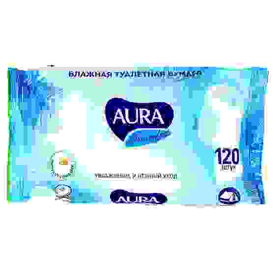 Туалетная бумага влажная AURA Ultra Comfort без крышки, 120шт