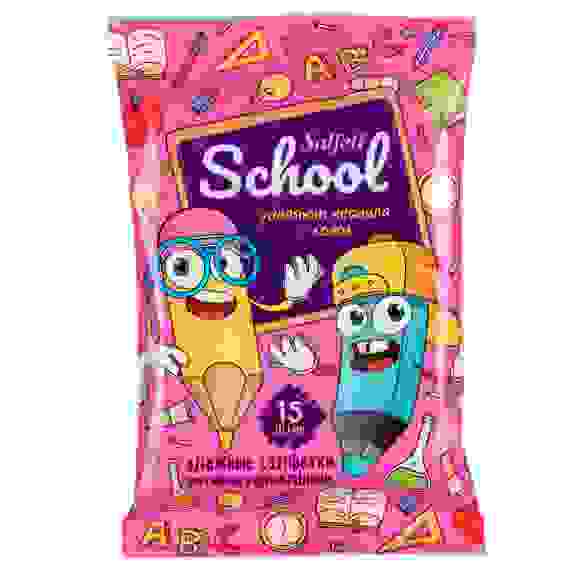 Влажные салфетки Salfeti School, антибактериальные, п/э, 15шт