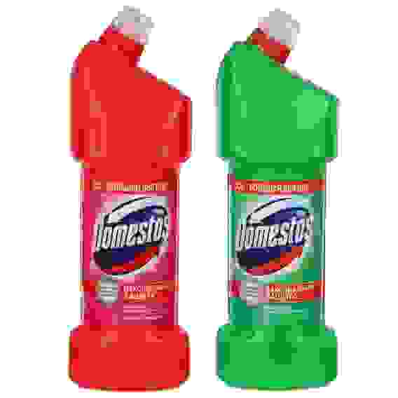 Чистящий гель универсальный ДОМЕСТОС, Хвойная свежесть/Розовый шторм п/б, 1500мл