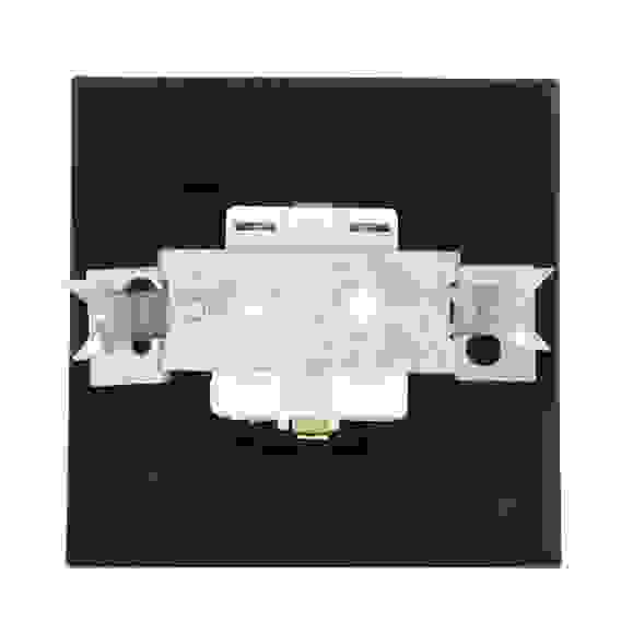 Розетка скрытой установки с зазем. контактом RS 16-133-Ч, 250В, 16А, IP20, 85x85x46 мм, чёрная FORZA