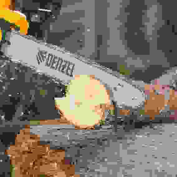 Пила цепная электрическая EDS-2000P, 2кВт,поперечная,шина 40см,шаг 3/8, паз 1,3мм, 57зв// Denzel