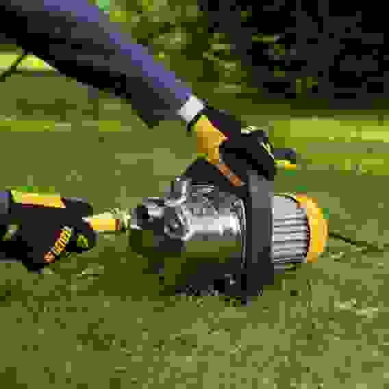 Садовый поверхностный насос GP1200Х, 1200 Вт, 3700 л/ч, подъем 46 м, нержавейка// Denzel