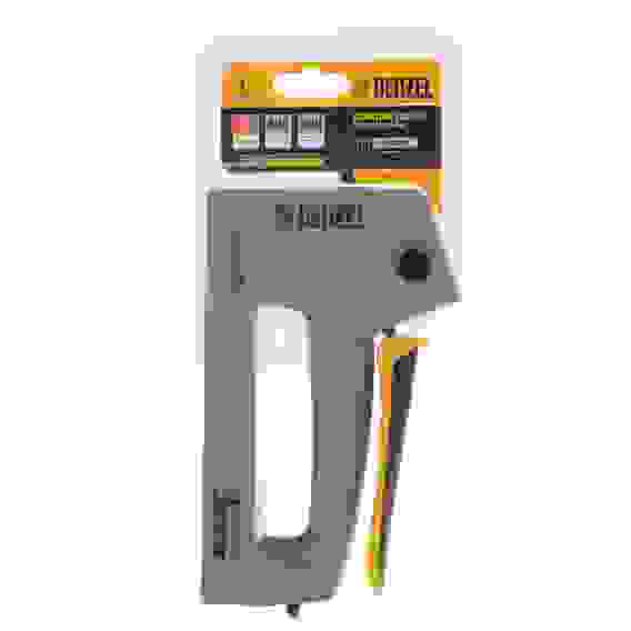 Cтеплер мебельный пластиковый корпус ,тип 53,6-14мм,тип300,15мм,тип500,15мм//Denzel