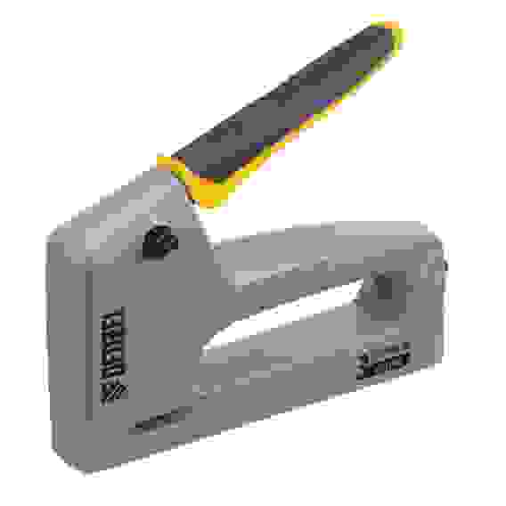 Cтеплер мебельный пластиковый корпус ,тип 53,6-14мм,тип300,15мм,тип500,15мм//Denzel