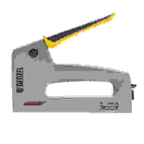 Cтеплер мебельный пластиковый корпус ,тип 53,6-14мм,тип300,15мм,тип500,15мм//Denzel