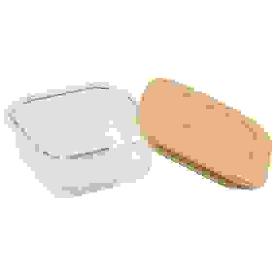 Контейнер BAMBU, объем: 500 мл, из жаропрочного стекла с крышкой из бамбука, квадратный