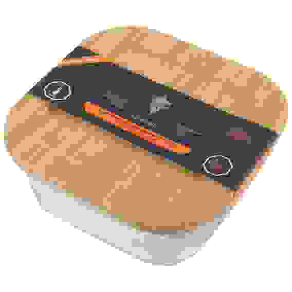 Контейнер BAMBU, объем: 500 мл, из жаропрочного стекла с крышкой из бамбука, квадратный