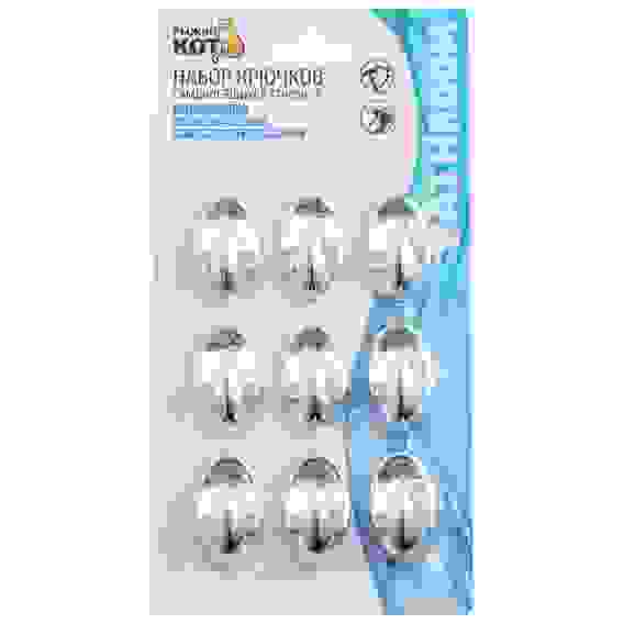 Набор крючков самоклеящихся STRONG-9, 9 шт