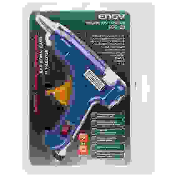 Пистолет клеевой 20W с кнопкой включения и антикаплей EGG-20