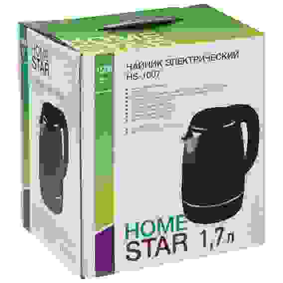 Чайник Homestar HS-1007 (1,7 л), черный, двойной корпус