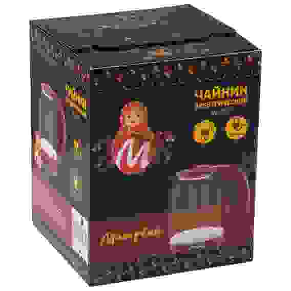 Чайник МАТРЁНА MA-007 электрический (1,8 л) стекло вишнёвый