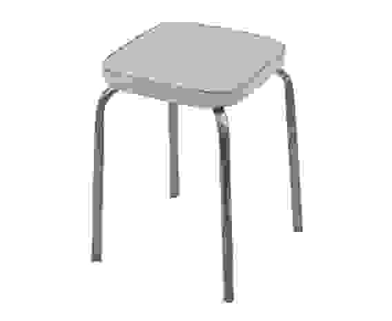 Табурет квадрат&quot;Фабрик3&quot; до 100 кг, серый,сид.=35*35см, ДСП/винилискожа,h=46,5см/d=22мм,ТФ03/С Nika