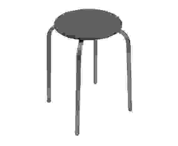 Табурет кругл. ТБ1/СР Эконом 100кг, серый, d сид.=30см, ДСП/винилискожа,h=46,5см/d=18мм,ТБ1/СР Nika