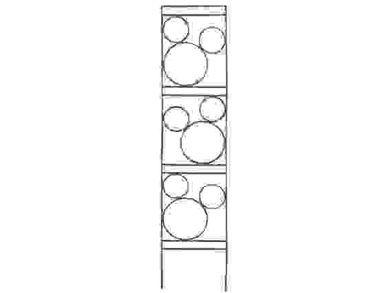 Шпалера №3 Круги h-2,06м,в-0,46м х100/150