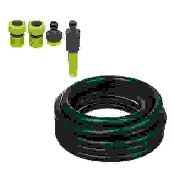 Набор для полива 3/4&quot;(шланг 10м, коннектор-2шт., штуцер-1шт, наконечник-1шт) PP, PVC INBLOOM