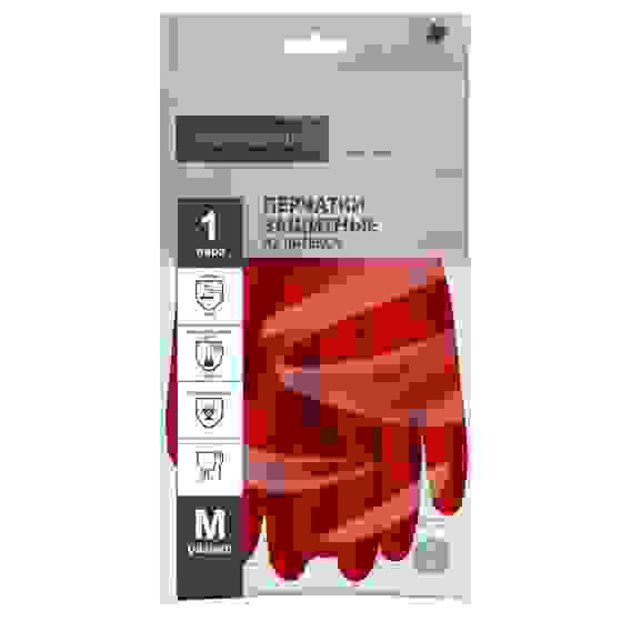 Перчатки защитные КЩС латексные, красн., ADM PROFESSIONAL, M
