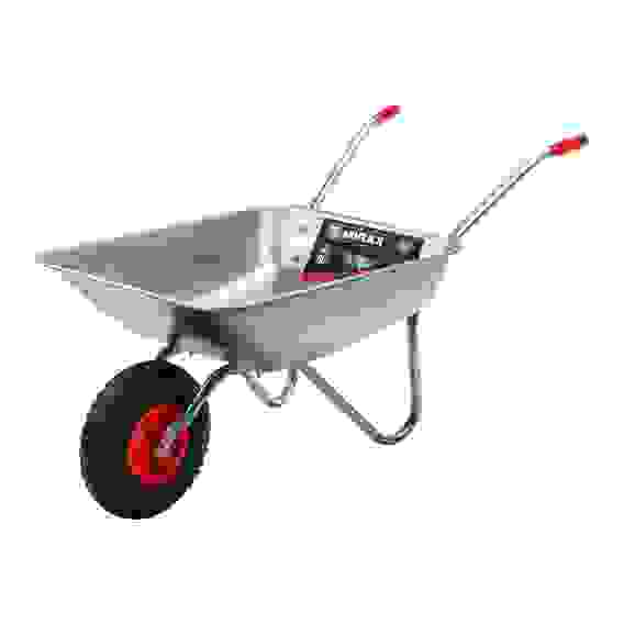 Тачка садовая одноколесная, 65 л, 90 кг, оцинкованная сталь, MIRAX MX-1, (39900)