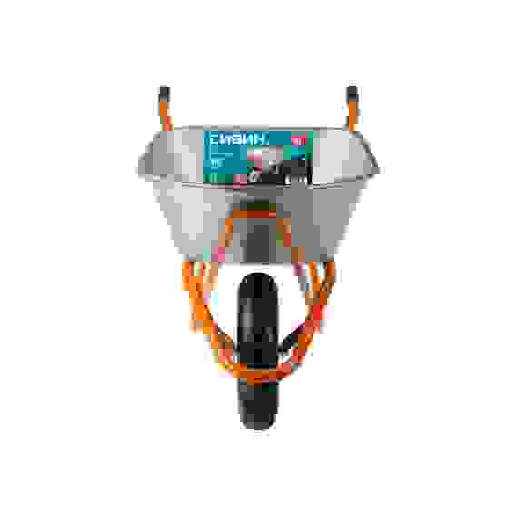 Тачка строительная СТ-12, 90 л, 180 кг, одноколесная, пневматические колеса, СИБИН (39904)