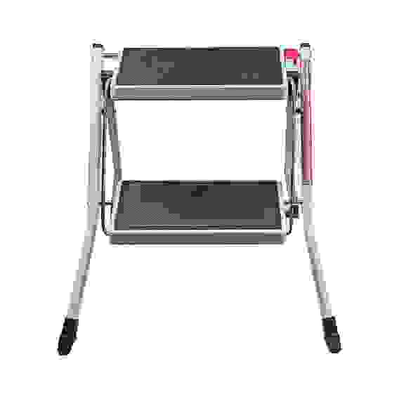 Стремянка-ступенька сталь, 2 широкие ступени с противоскользящим покрытием ЕРМАК