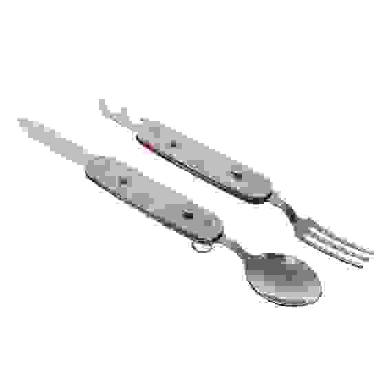 Набор туристический: нож, ложка, вилка, открывалка; нерж. сталь РОКОТ