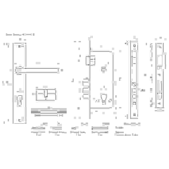 Замок врезной N108-85М (матовый никель)