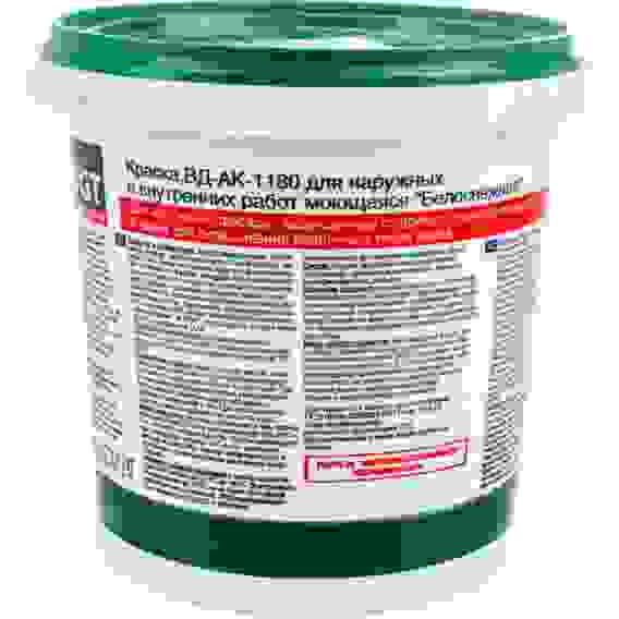 Краска вд фасад 1,5кг ВД-АК-1180 (белоснежная) ВГТ (6/336)