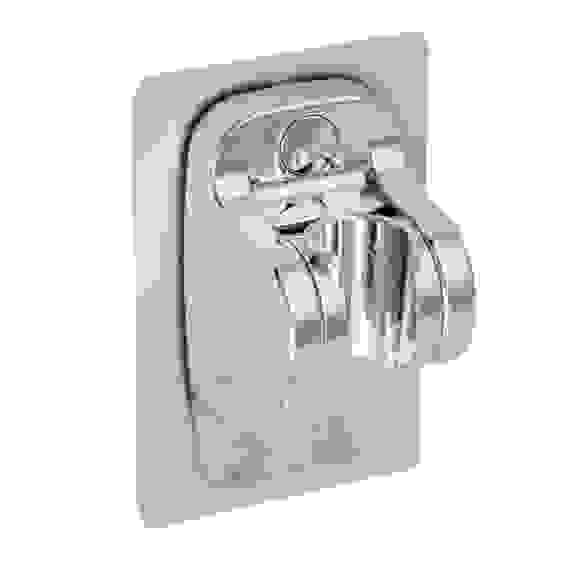 Держатель для лейки душа настенный самоклеящийся, с крючками, хром