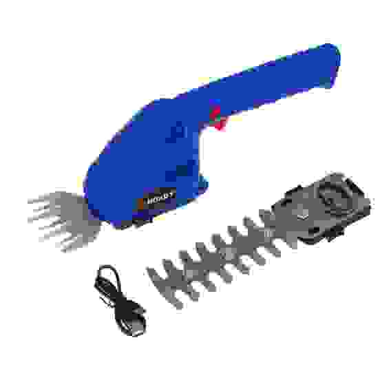 Кусторез аккумуляторный с 2мя насадками, 7.4 v, 1350 об/мин, АКБ 1.2Ah РОКОТ