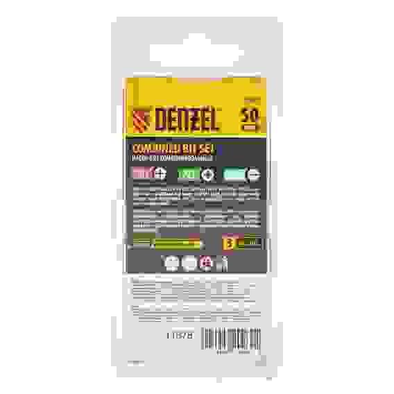 Набор бит комбинированный 3шт.PH2. PZ2. SL5. 50мм, сталь S2// Denzel