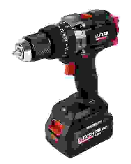 Дрель-шуруповерт акк. ELITECH CD 20BL2 (уд),б/щет,20В,1х4Ач,ELP,БЗП-13мм,0-600/2150об/мин,130Нм