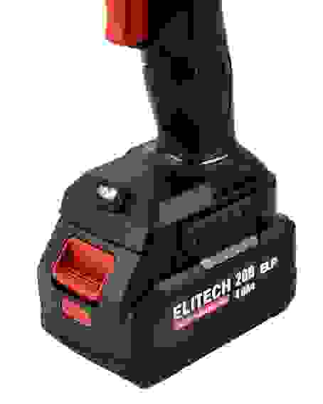 Дрель-шуруповерт акк. ELITECH CD 20BL2 (уд),б/щет,20В,1х4Ач,ELP,БЗП-13мм,0-600/2150об/мин,130Нм