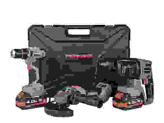 НАБОР акк бесщеточный 3в1 PROFIPOWER ProfiSet-3E18 (Li-ion-2шт, 4Ач, З/У, кейс, E0080,T00