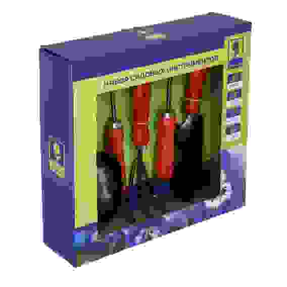 Акция!Набор садовых инструм 5шт (совок, грабли, рыхлитель, мотыга, лопатка), дерево, металл INBLOOM