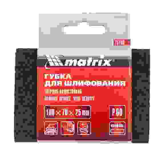 Губка для шлифования, 100 х 70 х 25 мм, овал, твердая, P 80 Matrix