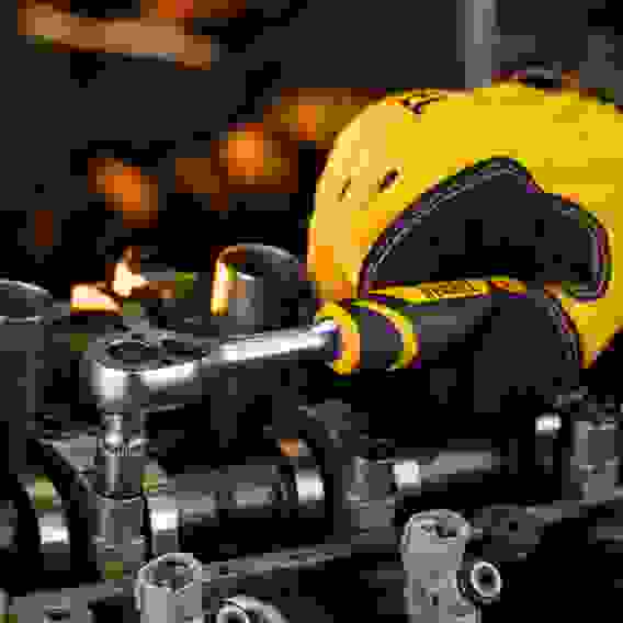 Ключ-трещотка 1/4", 90 зубьев, с быстрым сбросом, CrV // Denzel