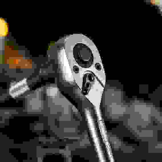 Ключ-трещотка 1/4", 90 зубьев, с быстрым сбросом, CrV // Denzel