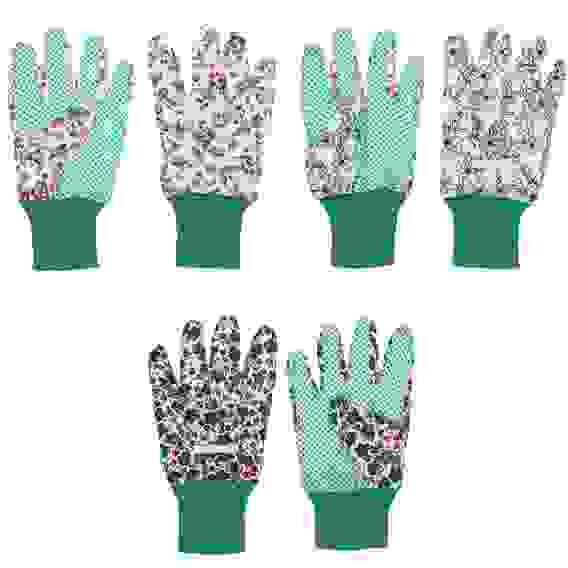 Перчатки садовые х/б ткань с ПВХ точкой, 9 размер, 23см, 30г INBLOOM