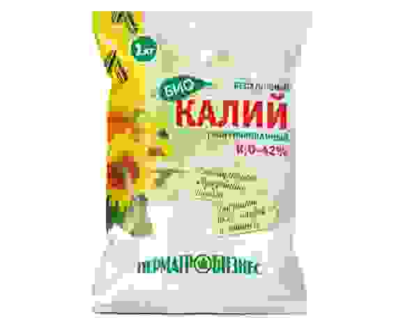 Калий БЕЗХЛОРНЫЙ 1кг (гранулы) удобрение Пермагробизнес