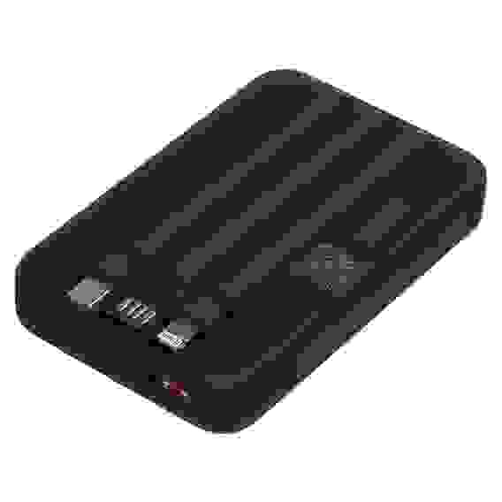 Аккумулятор мобильный Small Светящийся 10000мАч,USB-A,USB-C,встр.каб.,QC,PD,22.5W,чёрный BY ЕРМАК