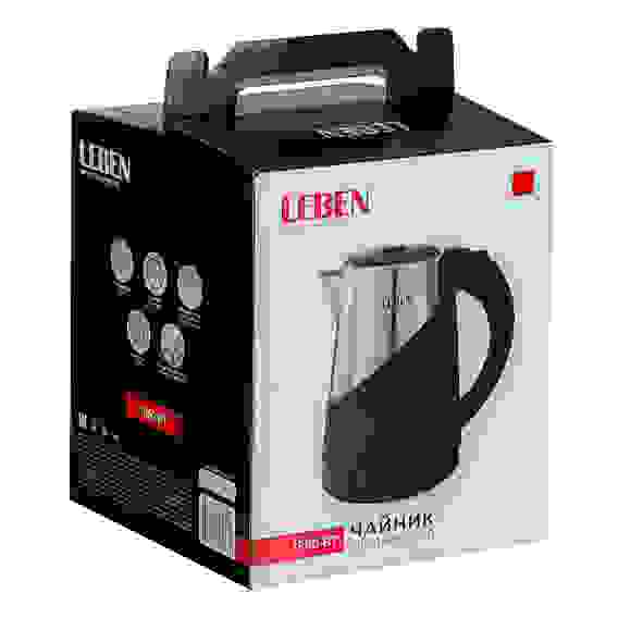 Чайник электрический 1,8л нерж сталь+пластик LEBEN