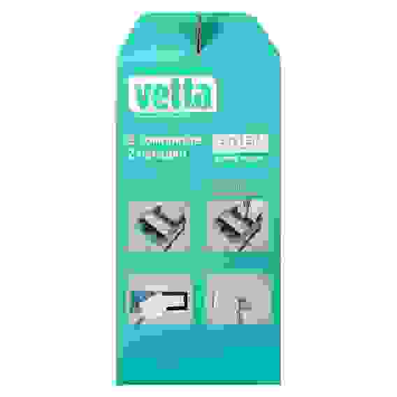 Набор для уборки: швабра, ведро с механизмом отжима, 2 насадки, микрофибра VETTA