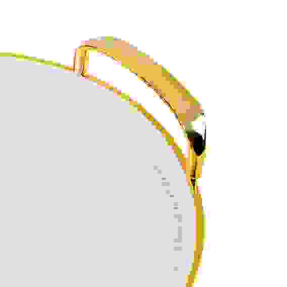 Поднос круглый с ручками с золотой каемкой 30x28x3см РЕТ