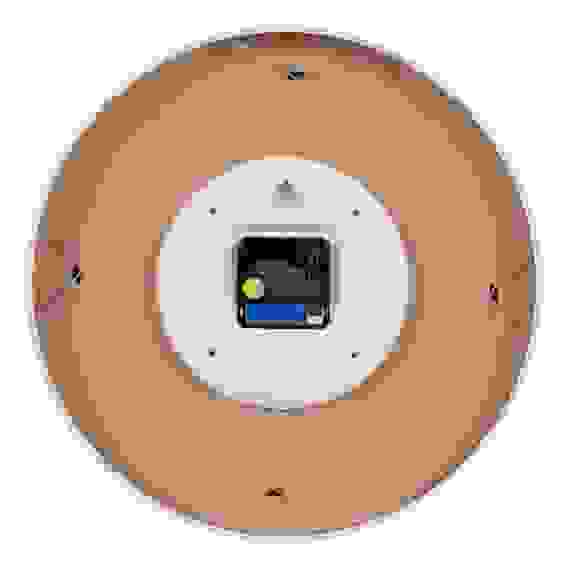 Часы настенные из металла, d=32 см, открытая стрелка, белый+чёрный "Coffee Time" Рубин
