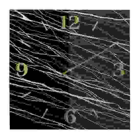 Часы настенные из стекла 37,7*37,7 см, открытая стрелка "Классика"
