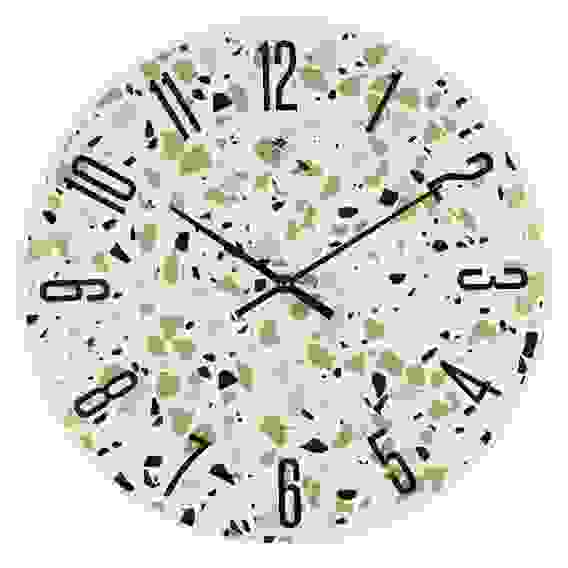 Часы настенные из стекла d-39 см, открытая стрелка, &quot;Гранит &quot; Рубин