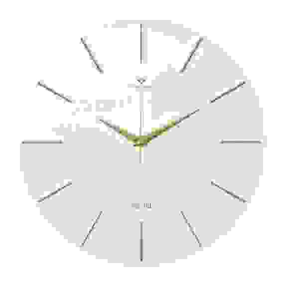 Часы настенные d=30см, корпус белый+золото "Классика" Рубин