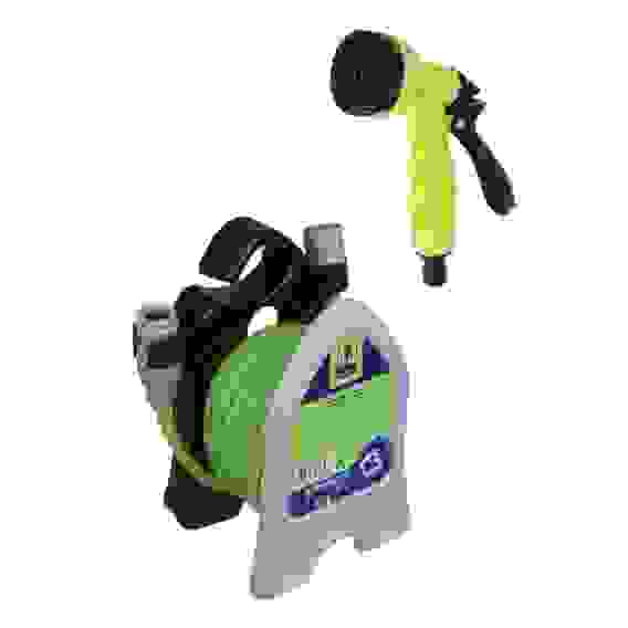 Набор для полива (шланг 8мм - 10м, пистолет 7 реж., катушка, коннектор 2шт) PP, PVC INBLOOM